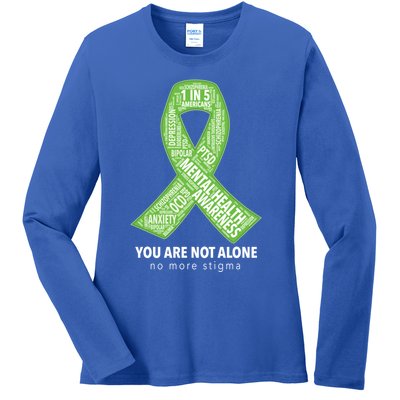 Tal Health Awareness Ribbon Word Cloud Gift Ladies Long Sleeve Shirt