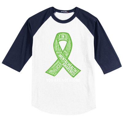 Tal Health Awareness Ribbon Word Cloud Gift Baseball Sleeve Shirt