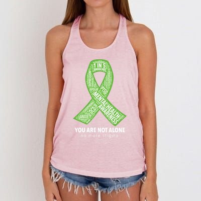 Tal Health Awareness Ribbon Word Cloud Gift Women's Knotted Racerback Tank