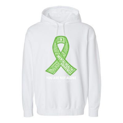 Tal Health Awareness Ribbon Word Cloud Gift Garment-Dyed Fleece Hoodie