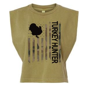 Turkey Hunter American Flag Turkey Hunting Lover Meaningful Gift Garment-Dyed Women's Muscle Tee