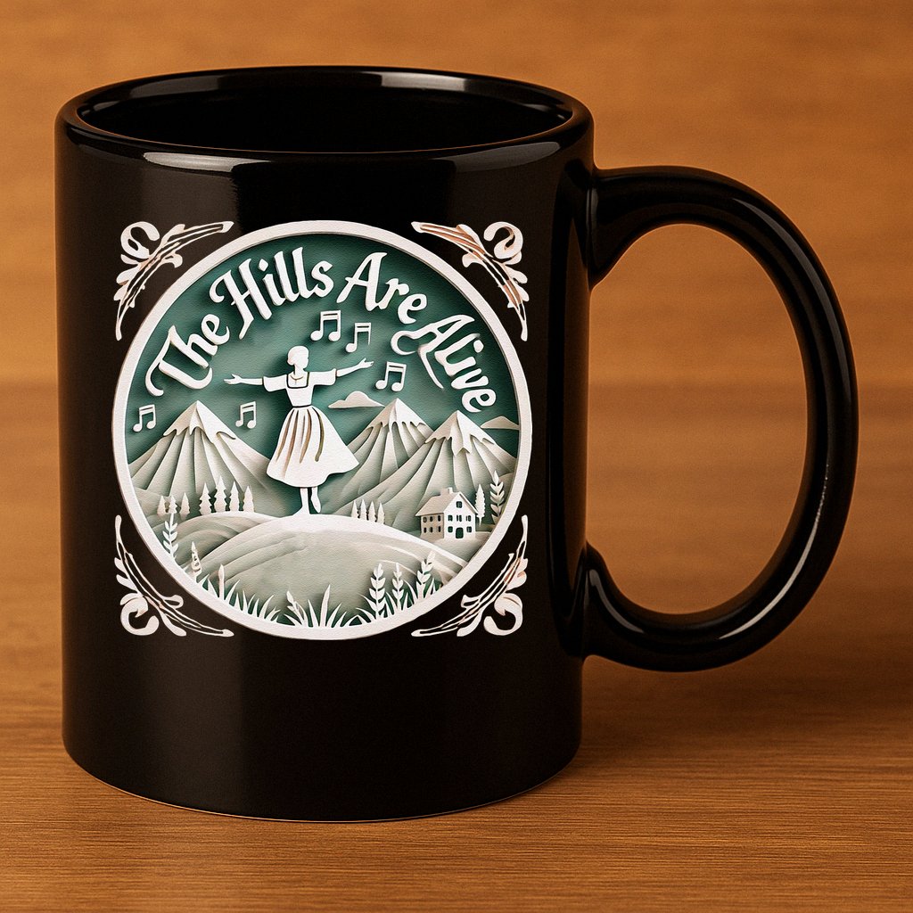 The Hills Are Alive Singing Theatre Sound Of Music Musical 11oz C Handle Ceramic Mug