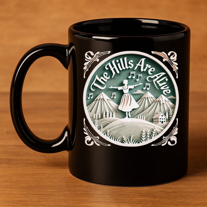 The Hills Are Alive Singing Theatre Sound Of Music Musical 11oz C Handle Ceramic Mug