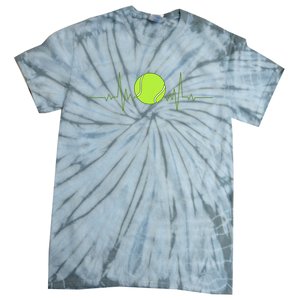 Tennis Heartbeat Art For Tennis Player Tie-Dye T-Shirt