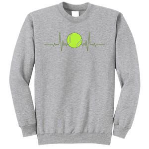 Tennis Heartbeat Art For Tennis Player Tall Sweatshirt