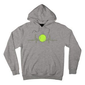 Tennis Heartbeat Art For Tennis Player Tall Hoodie