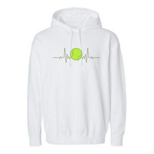 Tennis Heartbeat Art For Tennis Player Garment-Dyed Fleece Hoodie