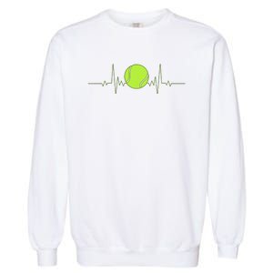 Tennis Heartbeat Art For Tennis Player Garment-Dyed Sweatshirt