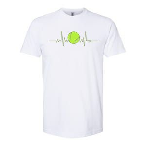 Tennis Heartbeat Art For Tennis Player Softstyle CVC T-Shirt