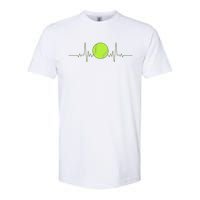 Tennis Heartbeat Art For Tennis Player Softstyle CVC T-Shirt