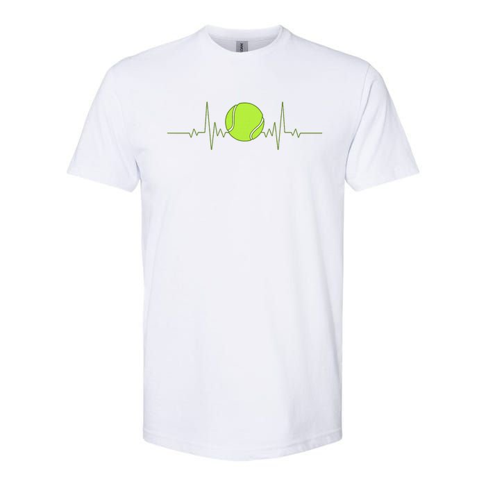 Tennis Heartbeat Art For Tennis Player Softstyle CVC T-Shirt