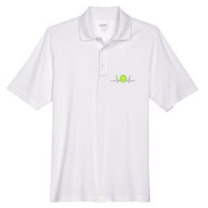 Tennis Heartbeat Art For Tennis Player Men's Origin Performance Pique Polo