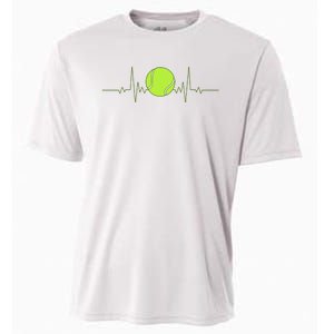 Tennis Heartbeat Art For Tennis Player Cooling Performance Crew T-Shirt