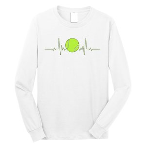 Tennis Heartbeat Art For Tennis Player Long Sleeve Shirt