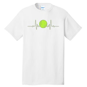 Tennis Heartbeat Art For Tennis Player Tall T-Shirt