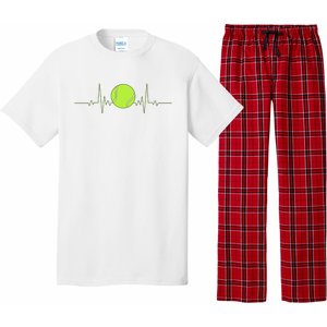 Tennis Heartbeat Art For Tennis Player Pajama Set