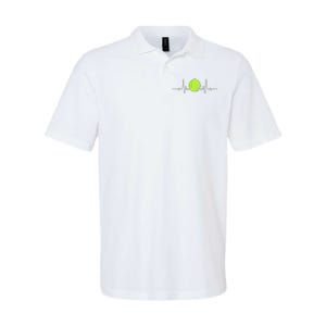 Tennis Heartbeat Art For Tennis Player Softstyle Adult Sport Polo