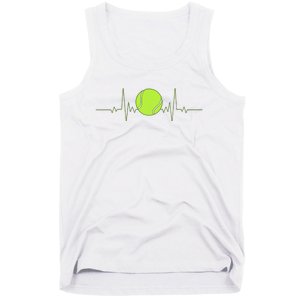 Tennis Heartbeat Art For Tennis Player Tank Top