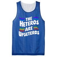 The Heteros Are Upseteros Lgbtq Sarcastic Agenda Pride Cute Gift Mesh Reversible Basketball Jersey Tank