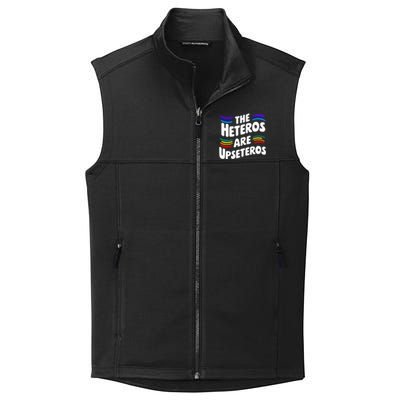 The Heteros Are Upseteros Lgbtq Sarcastic Agenda Pride Cute Gift Collective Smooth Fleece Vest