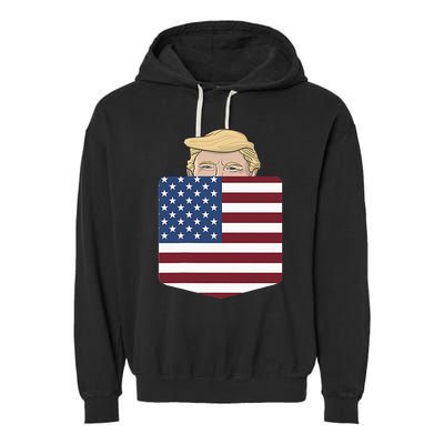 Trump Hugging An Orange Cat 2024 Garment-Dyed Fleece Hoodie