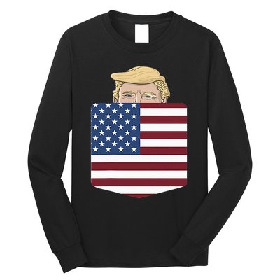 Trump Hugging An Orange Cat 2024 Long Sleeve Shirt