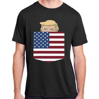 Trump Hugging An Orange Cat 2024 Adult ChromaSoft Performance T-Shirt