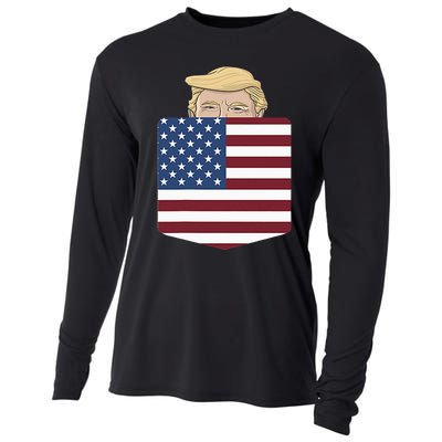 Trump Hugging An Orange Cat 2024 Cooling Performance Long Sleeve Crew