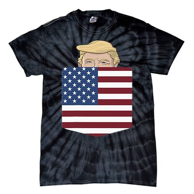 Trump Hugging An Orange Cat 2024 Tie-Dye T-Shirt