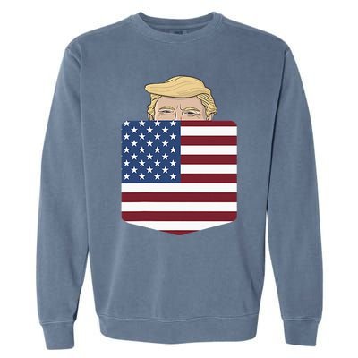 Trump Hugging An Orange Cat 2024 Garment-Dyed Sweatshirt