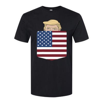 Trump Hugging An Orange Cat 2024 Softstyle CVC T-Shirt