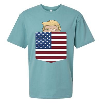 Trump Hugging An Orange Cat 2024 Sueded Cloud Jersey T-Shirt