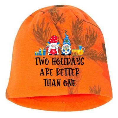 Two Holidays Are Better Than One Christmas Hanukkah Jewish Kati - Camo Knit Beanie