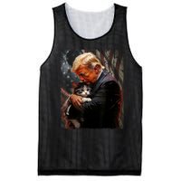 Trump Hugging An Orange Cat 2024 Make Cats Safe Again Mesh Reversible Basketball Jersey Tank