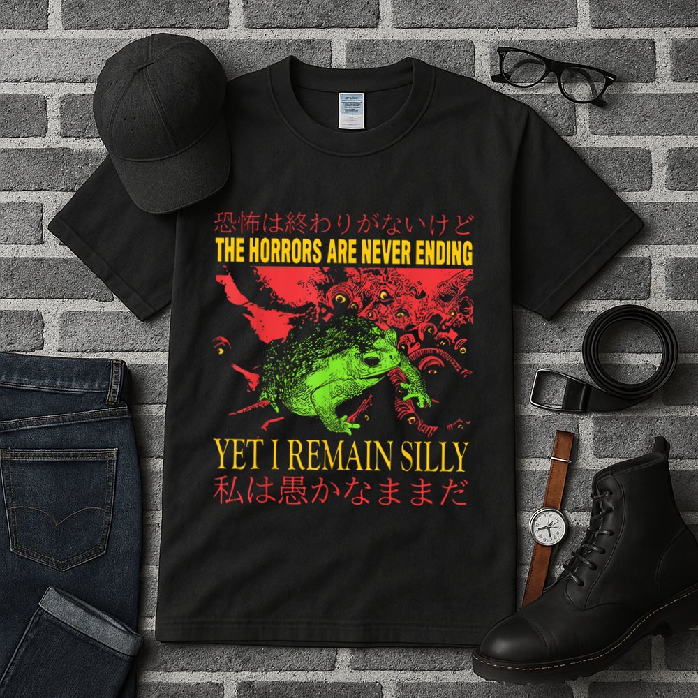 The Horrors Are Never Ending Yet I Remain Silly Frog Tall T-Shirt