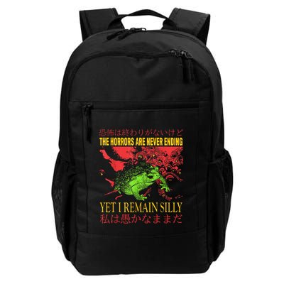 The Horrors Are Never Ending Yet I Remain Silly Frog Backpack