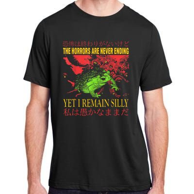 The Horrors Are Never Ending Yet I Remain Silly Frog Adult ChromaSoft Performance T-Shirt