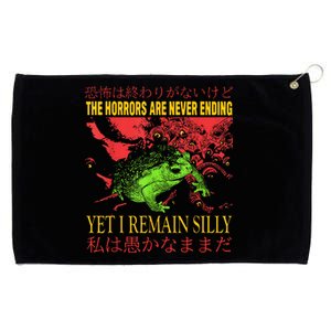 The Horrors Are Never Ending Yet I Remain Silly Frog Grommeted Golf Towel