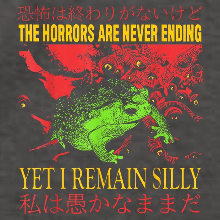 The Horrors Are Never Ending Yet I Remain Silly Frog Vector Backpack