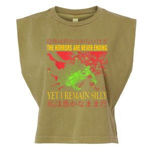 The Horrors Are Never Ending Yet I Remain Silly Frog Garment-Dyed Women's Muscle Tee