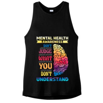 Tal Health Awareness DonT Judge What You Dont Understand Gift Ladies PosiCharge Tri-Blend Wicking Tank