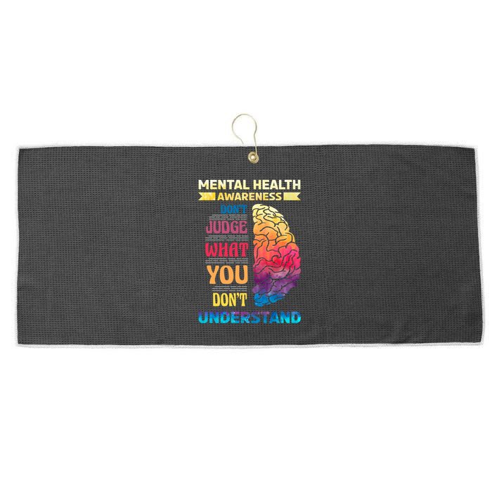 Tal Health Awareness DonT Judge What You Dont Understand Gift Large Microfiber Waffle Golf Towel