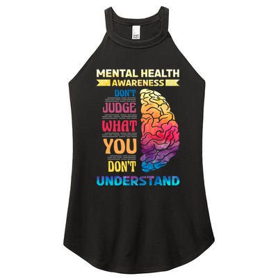 Tal Health Awareness DonT Judge What You Dont Understand Gift Women's Perfect Tri Rocker Tank