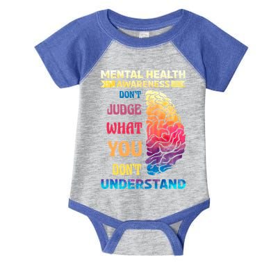 Tal Health Awareness DonT Judge What You Dont Understand Gift Infant Baby Jersey Bodysuit