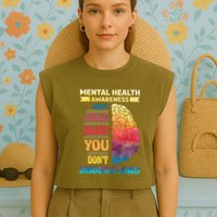 Tal Health Awareness DonT Judge What You Dont Understand Gift Garment-Dyed Women's Muscle Tee