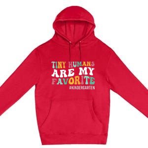 Tiny Humans Are My Favorite Funny Teaching Kindergarten Premium Pullover Hoodie