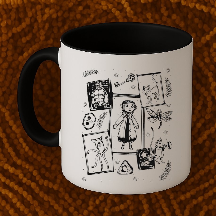 Thriller Horror And Cat Coraline Aesthetic Mug