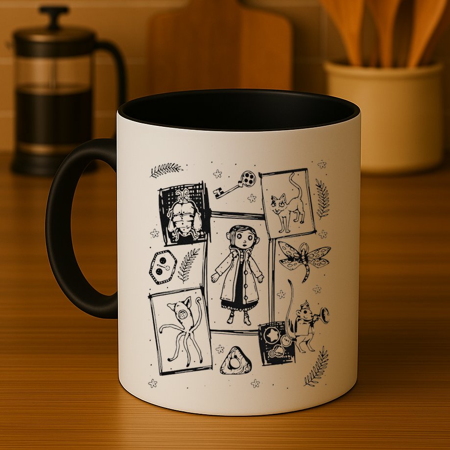 Thriller Horror And Cat Coraline Aesthetic Mug