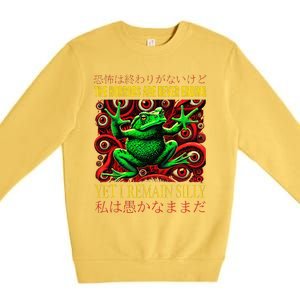 The Horrors Are Never Ending Yet I Remain Silly Frog Japan Premium Crewneck Sweatshirt