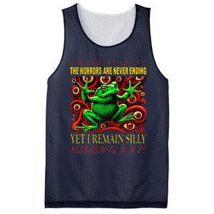 The Horrors Are Never Ending Yet I Remain Silly Frog Japan Mesh Reversible Basketball Jersey Tank